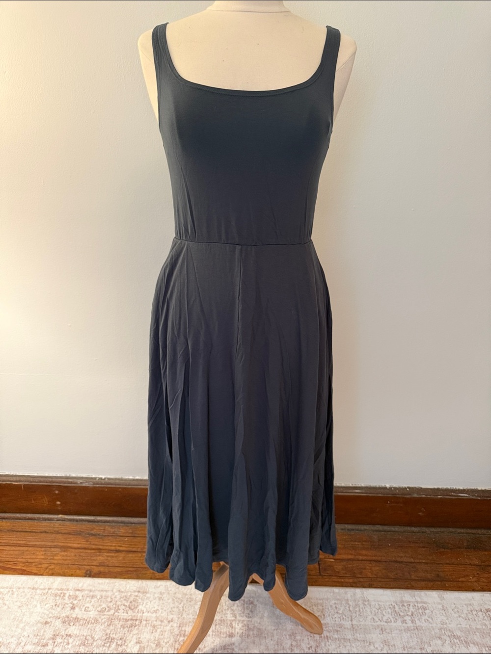 Classic Dark Olive  Scoop Neck Women's Dress